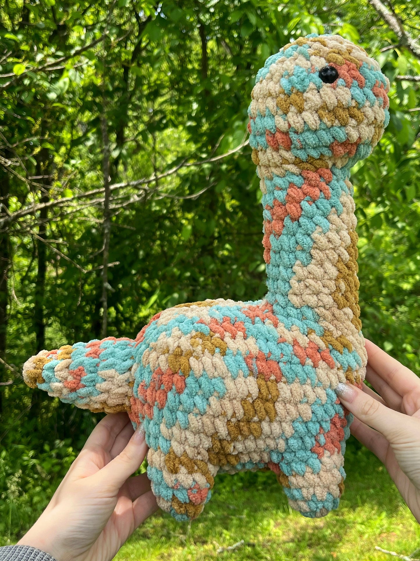 Large Crochet Dinosaur Plushie
