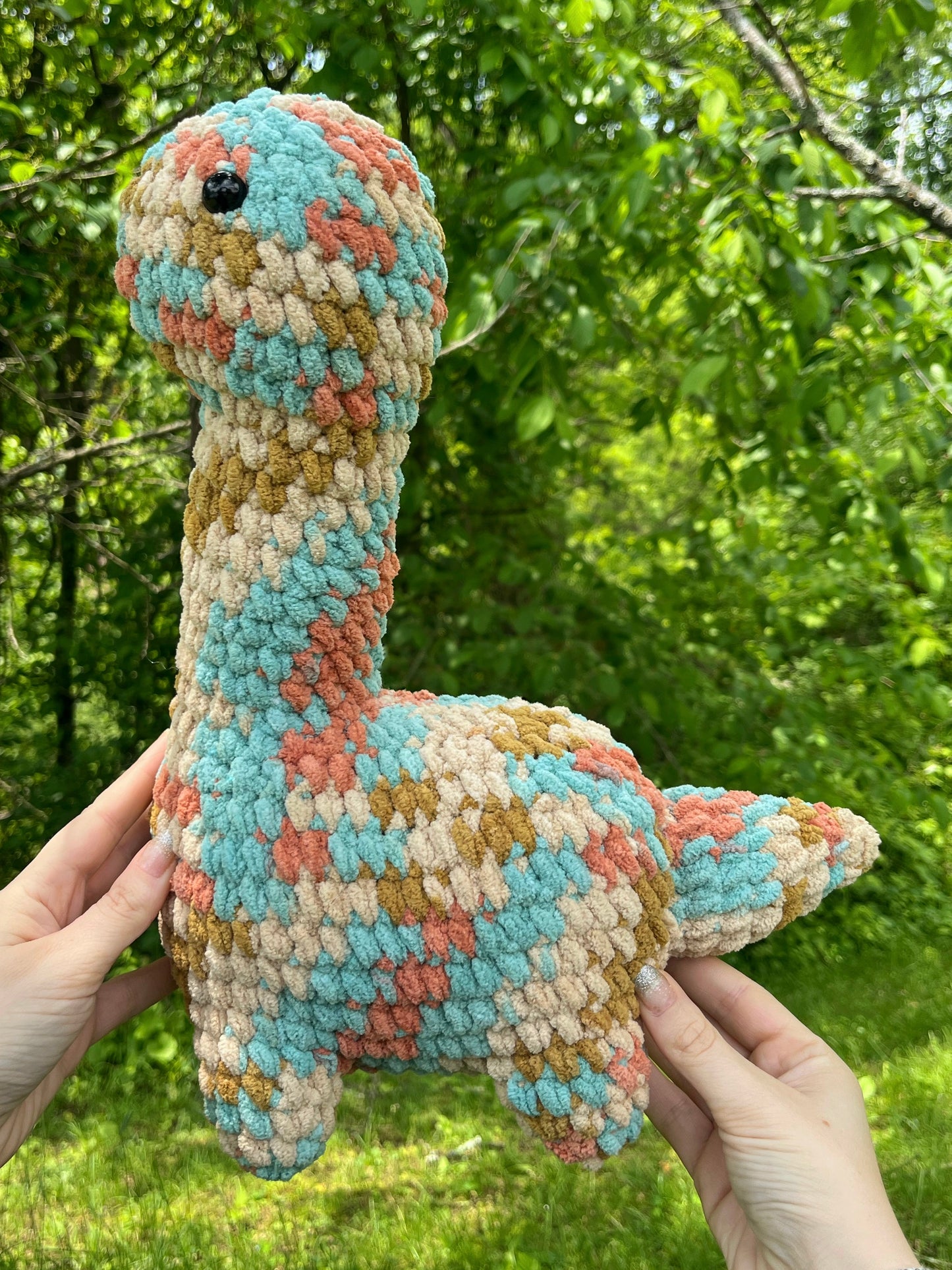 Large Crochet Dinosaur Plushie