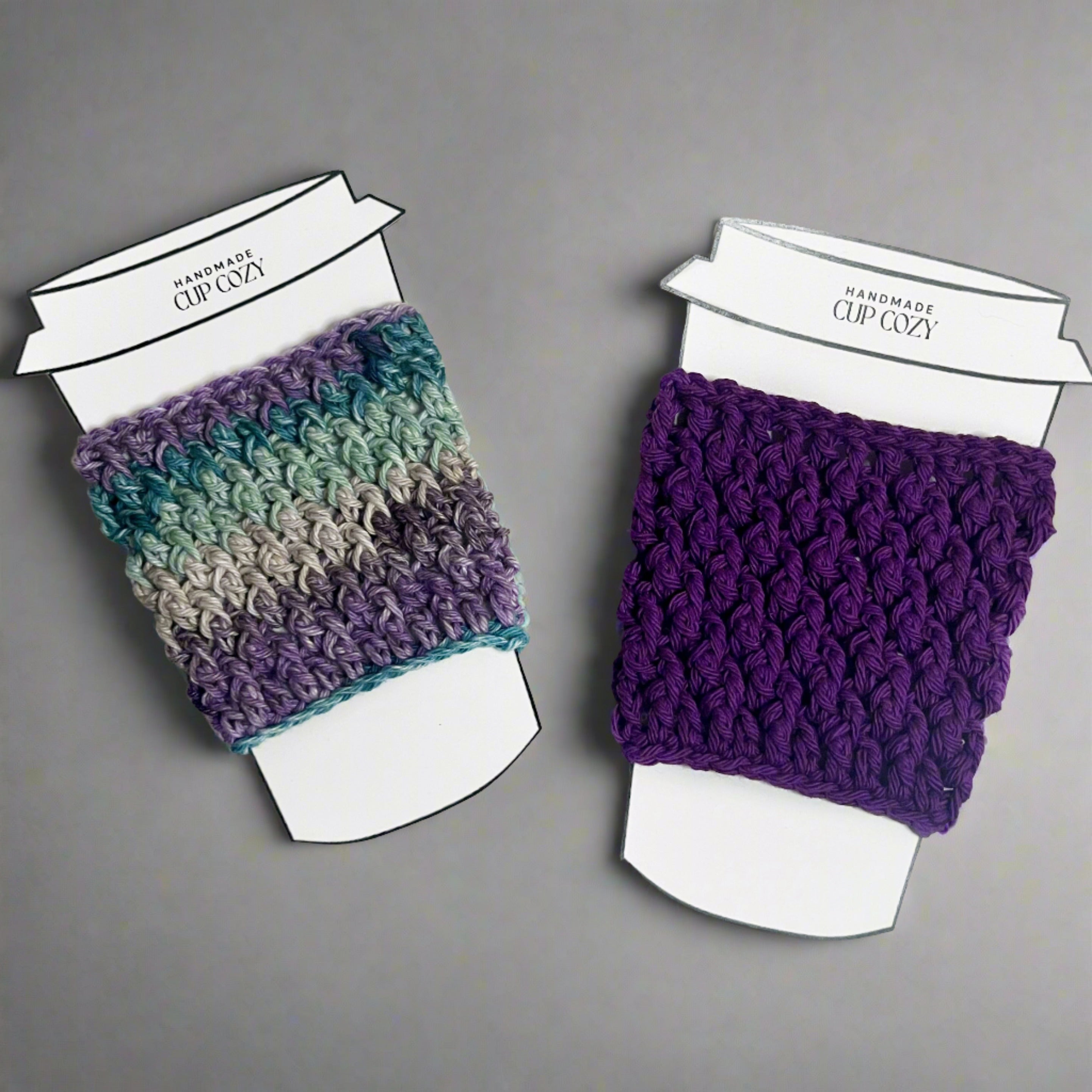 Crochet Coffee Cup Cozy Fawn and Fern Crochet