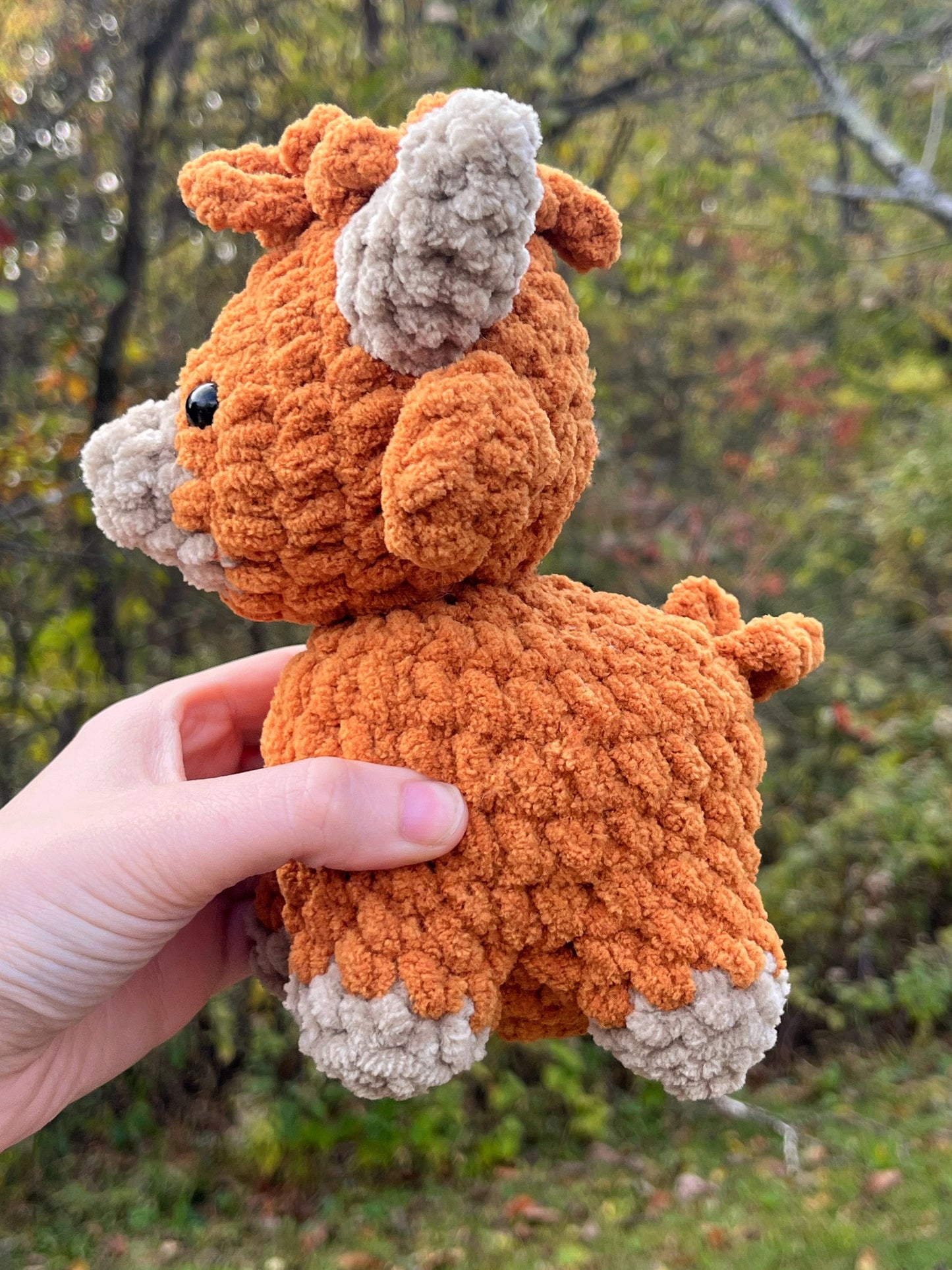 Highland Cow Handmade Crochet Plushie