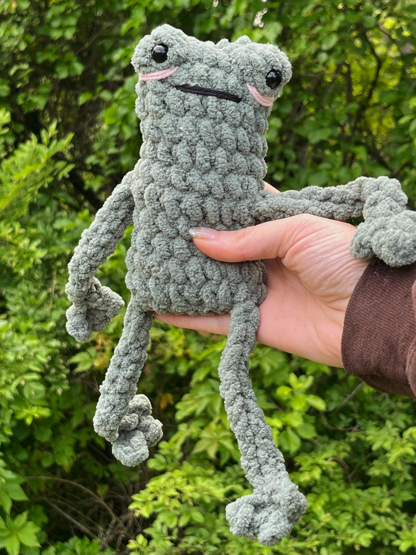 Leggy Frog Crochet Plushie