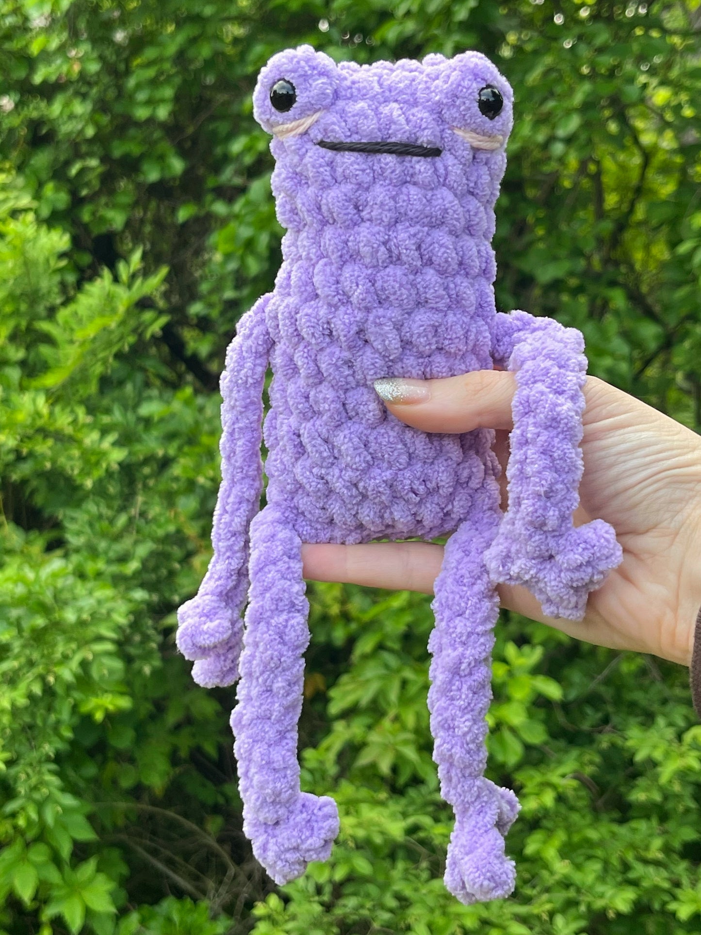 Leggy Frog Crochet Plushie
