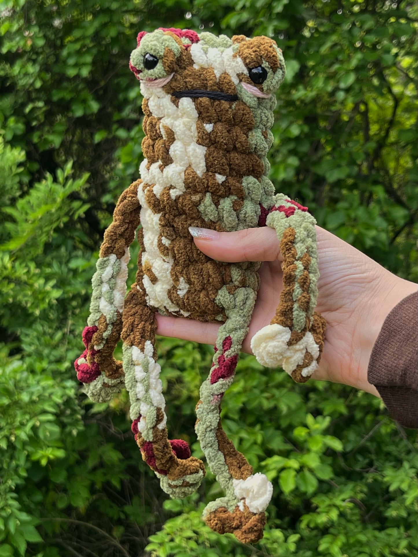Leggy Frog Crochet Plushie