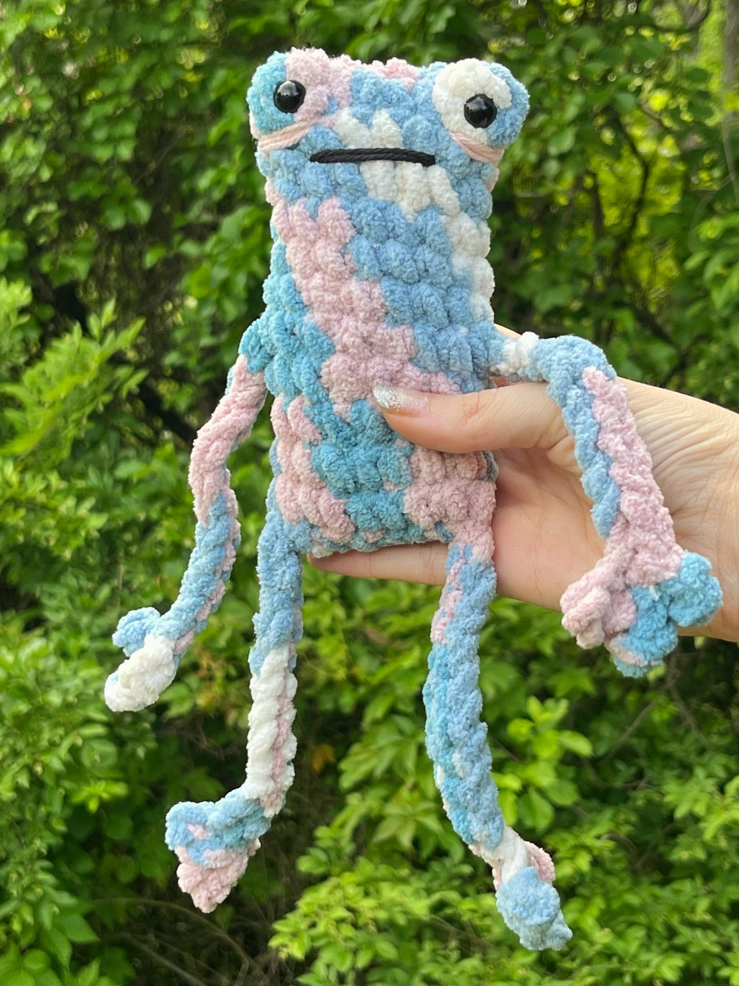 Leggy Frog Crochet Plushie