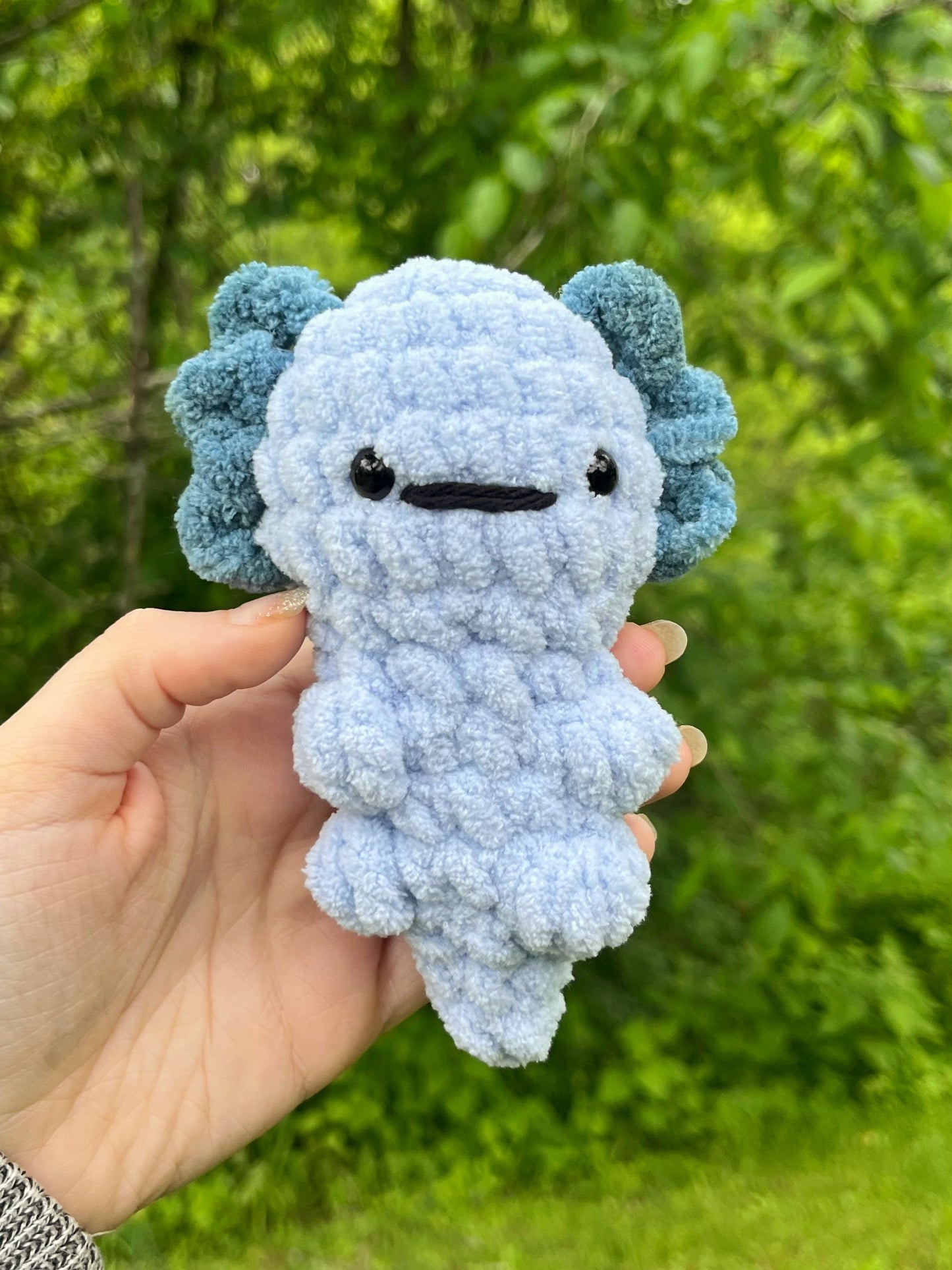 Mini Axolotl Crochet Plushie