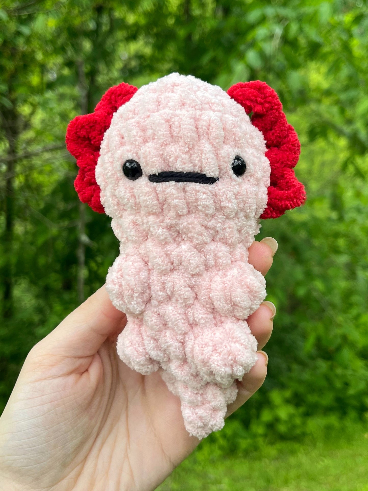 Mini Axolotl Crochet Plushie