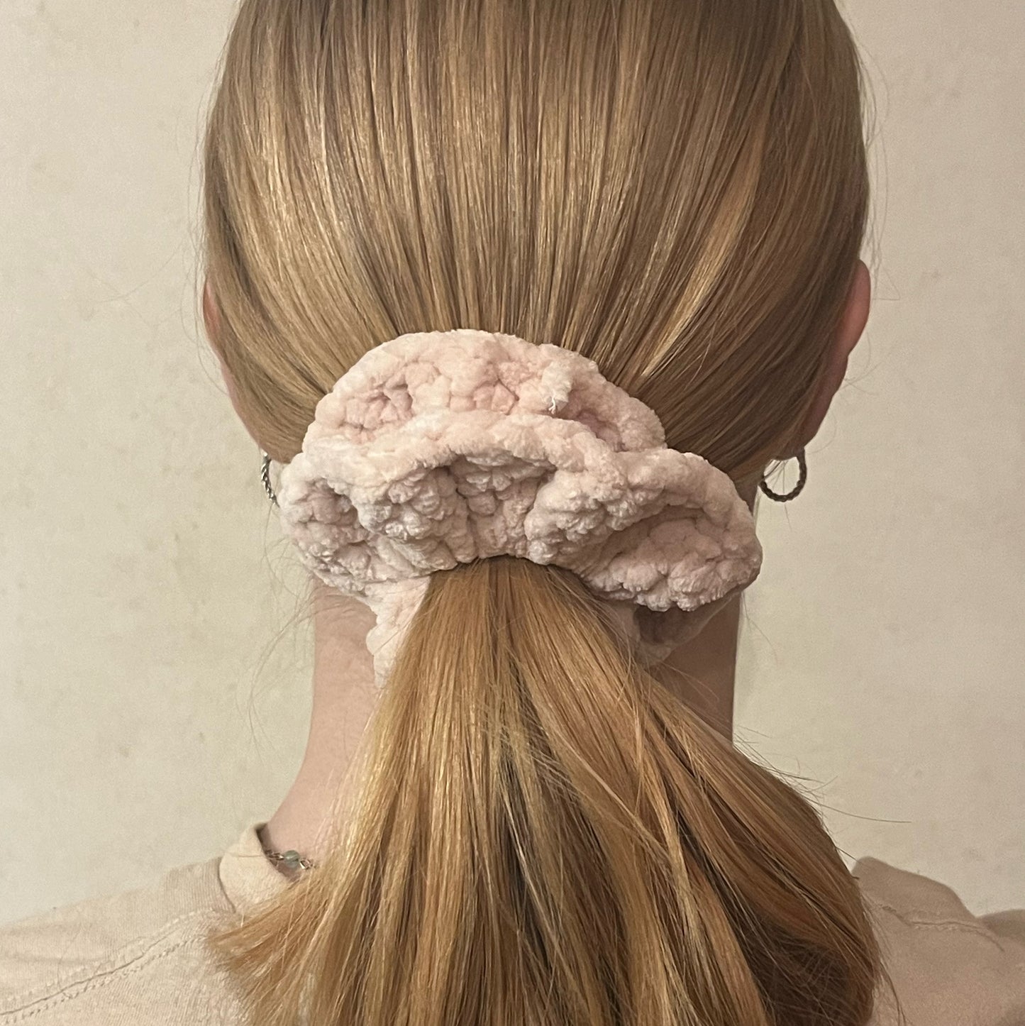 Velvety-Soft Crochet Scrunchie