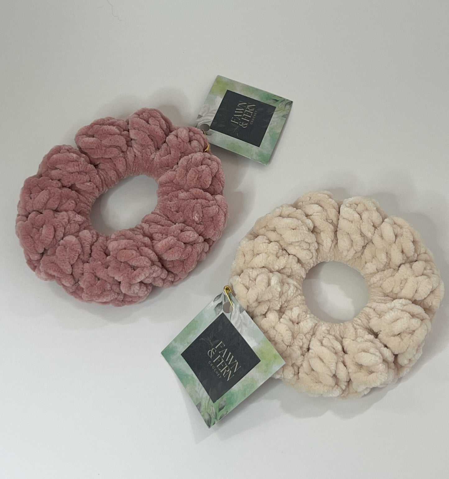 Velvety-Soft Crochet Scrunchie