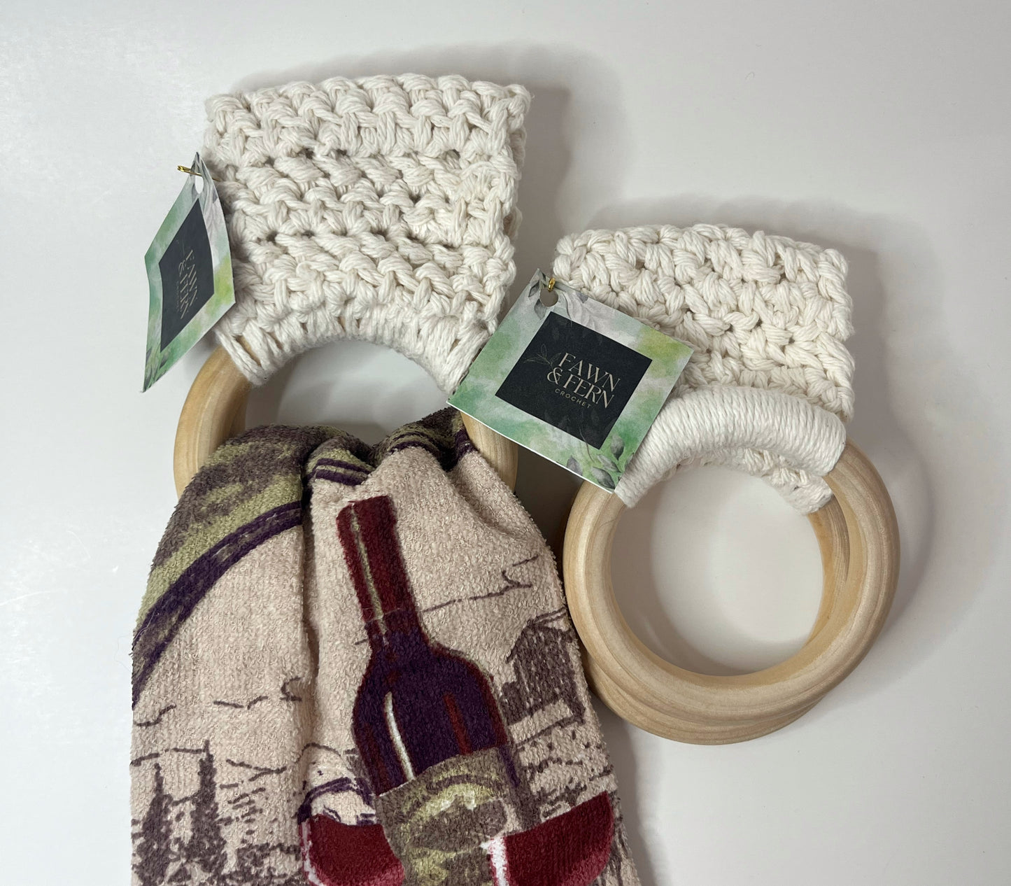 Handmade Crochet Ring Towel Holders