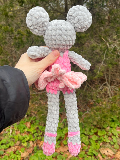 Ballerina Mouse Handmade Crochet Plushie