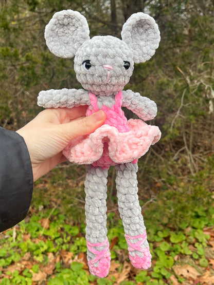 Ballerina Mouse Handmade Crochet Plushie