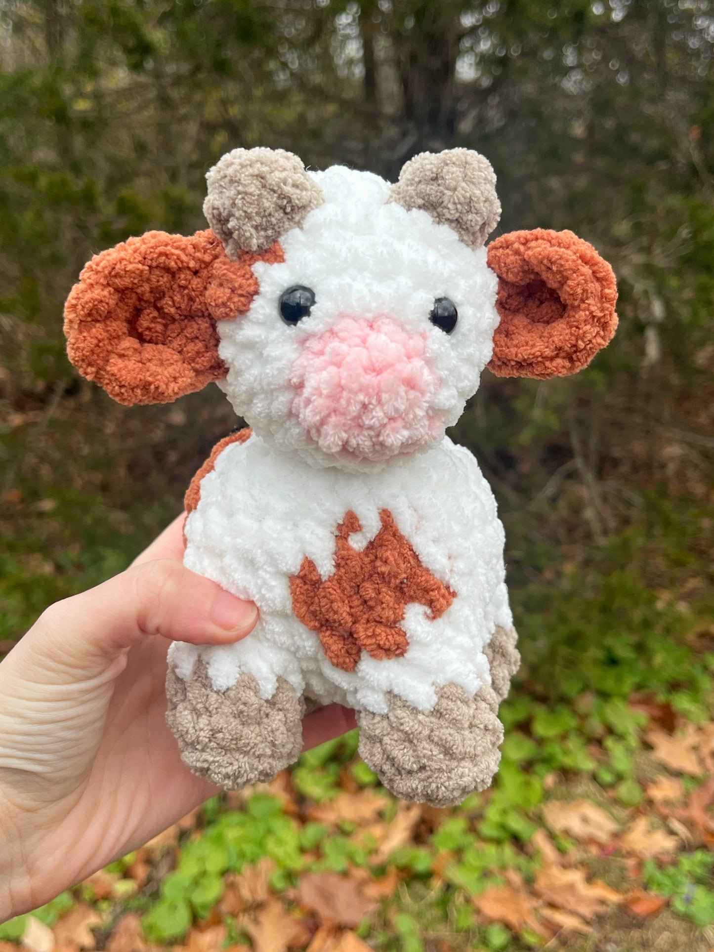 Mini Cow Crochet Plushie