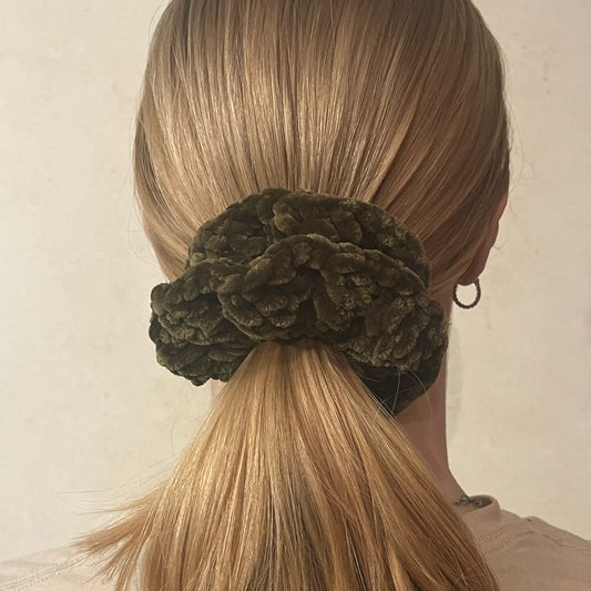 Velvety-Soft Crochet Scrunchie