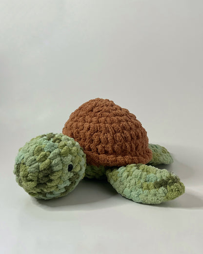 Crochet Dual Color Sea Turtle Plushie