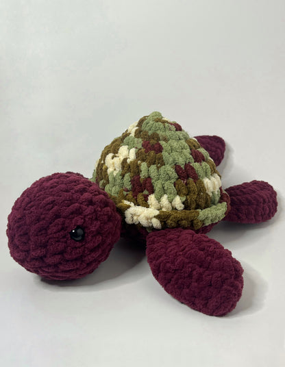 Crochet Dual Color Sea Turtle Plushie