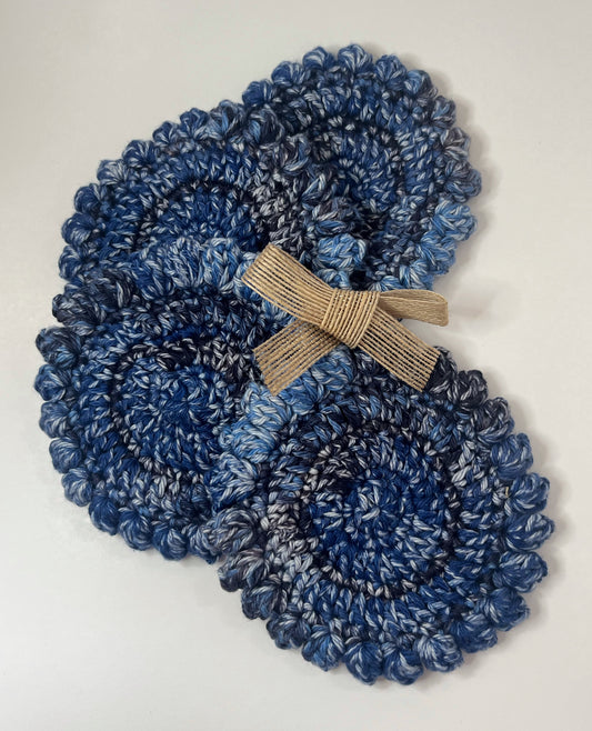 Puff Crochet Coaster Set