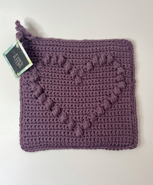 Heart Double-Thick Crochet Potholder