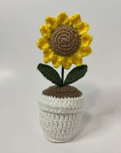 Crochet Potted Sunflowers